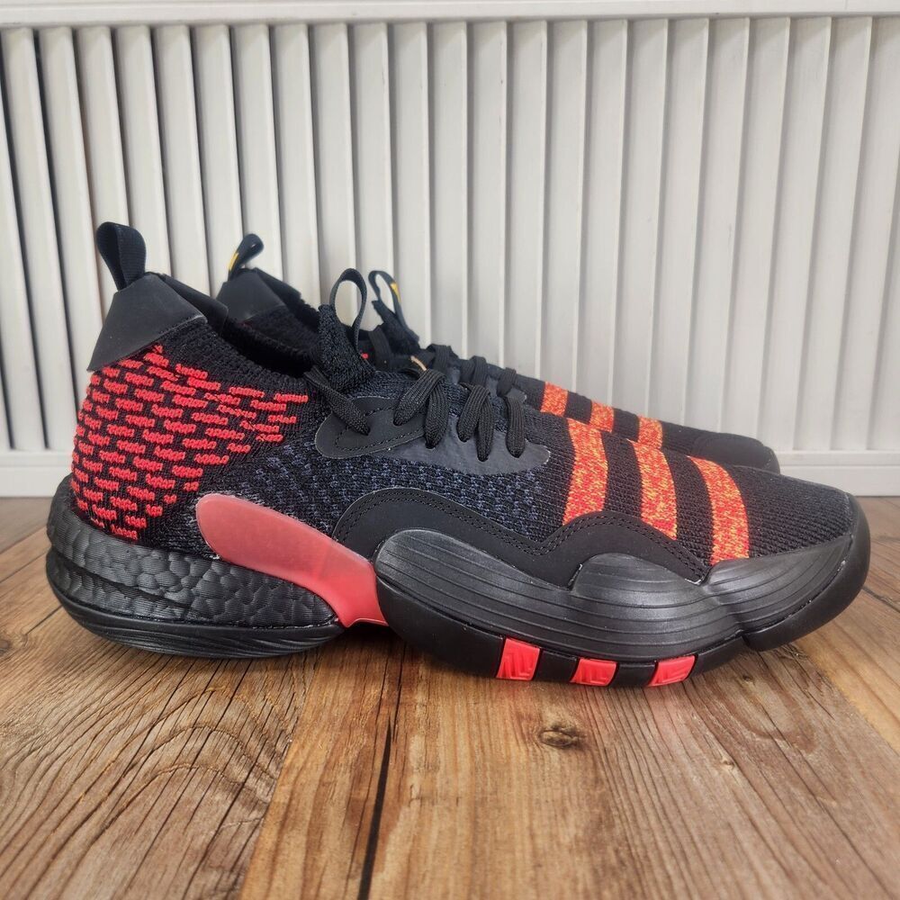 Adidas Trae Young 2.0 Atlanta Hawks Mens 10.5 Black Red Basketball Shoes HQ0986